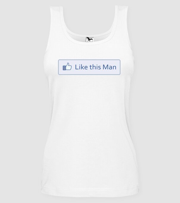 Like this man model alb pe tricou