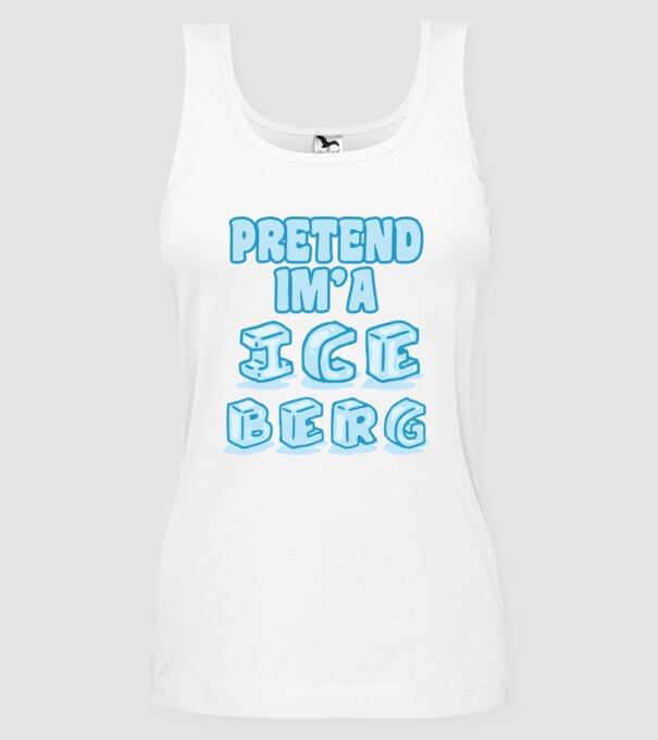 Iceberg carnaval model alb pe tricou