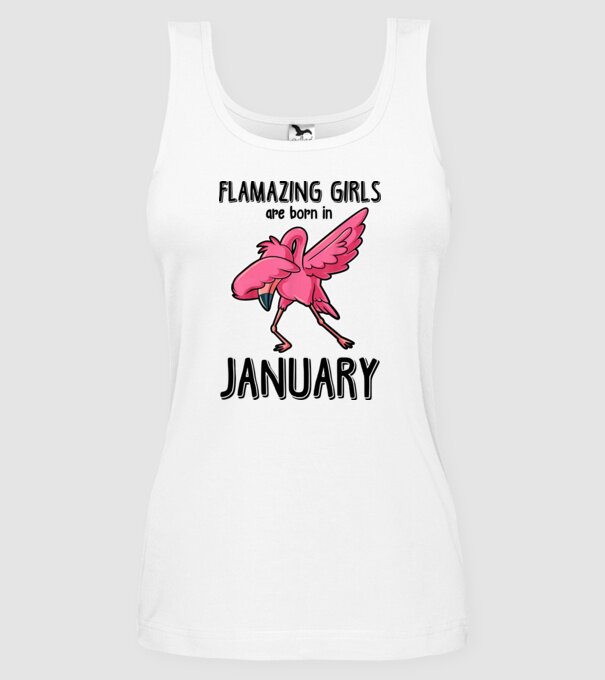 Flamazing girls are born in january black model alb pe tricou