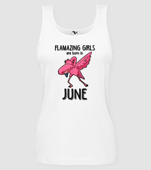 Flamazing girls are born in june black model alb pe tricou
