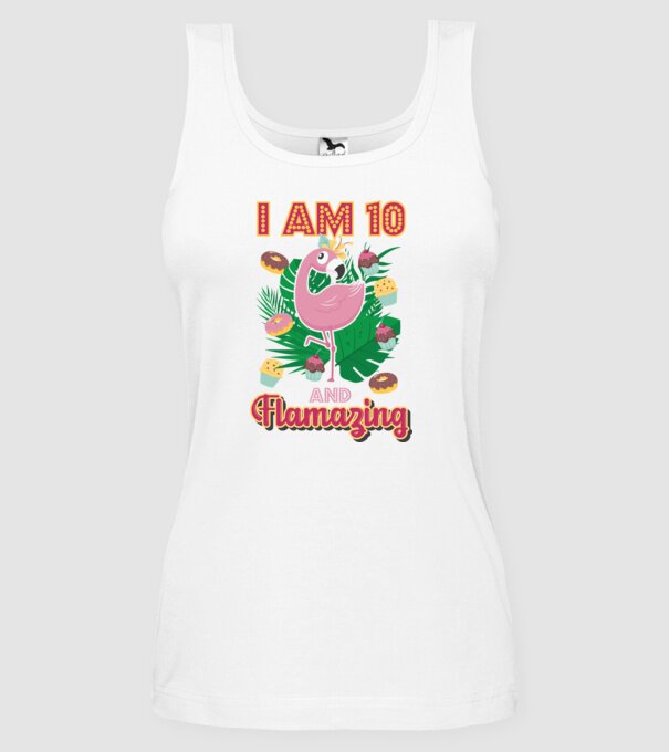 FLAMAZING Birthday 10 Years old model alb pe tricou