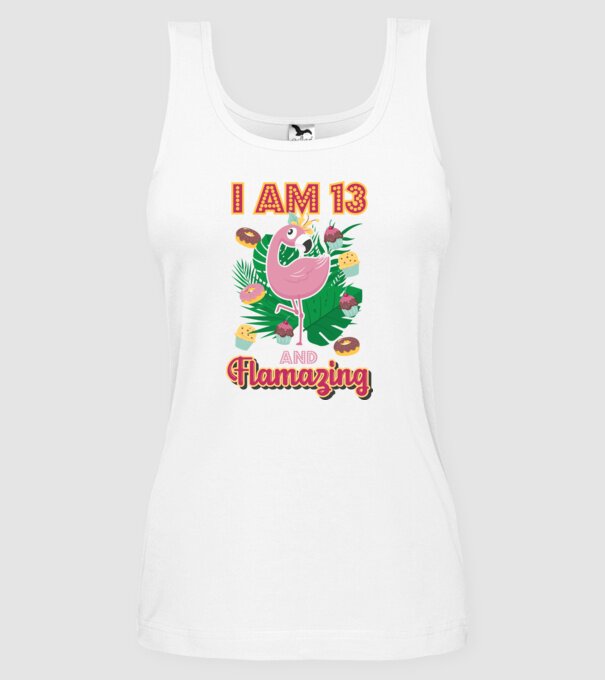 FLAMAZING Birthday 13 Years old model alb pe tricou
