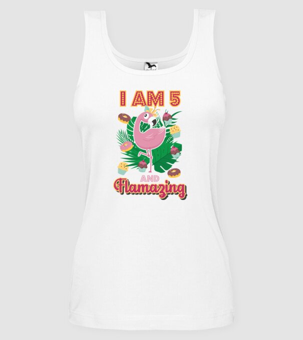 FLAMAZING Birthday 5 Years old model alb pe tricou