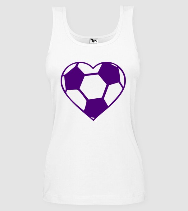 inimă fotbal model alb pe tricou