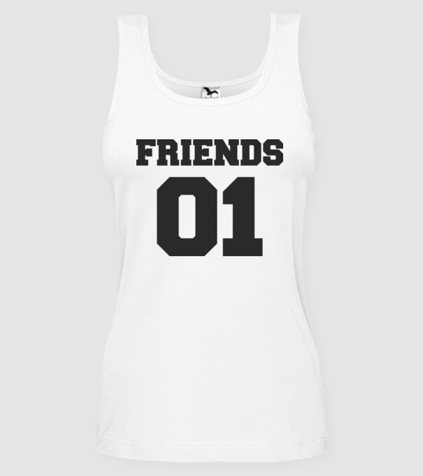 Friends 01 model alb pe tricou