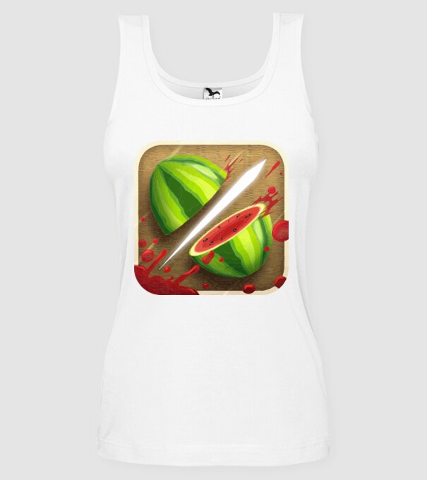 Fruit Ninja Icon model alb pe tricou