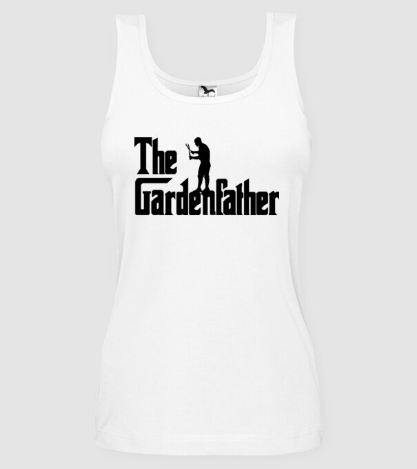The Gardenfather model alb pe tricou