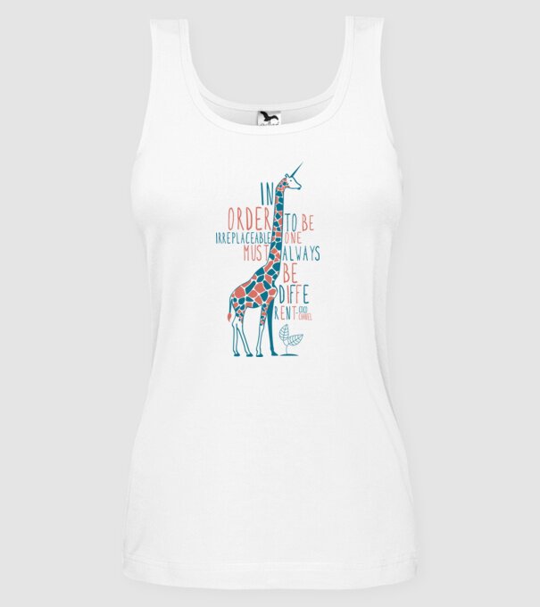 Giraffe model alb pe tricou