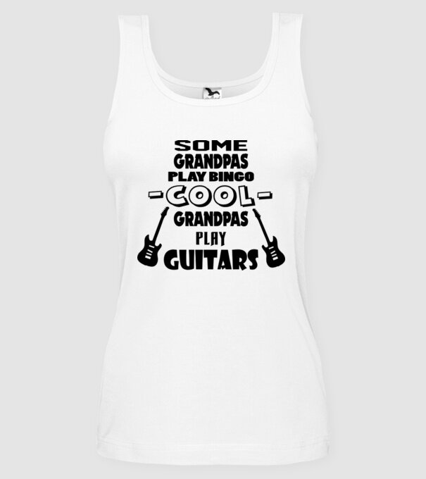 Bunic chitarist model alb pe tricou
