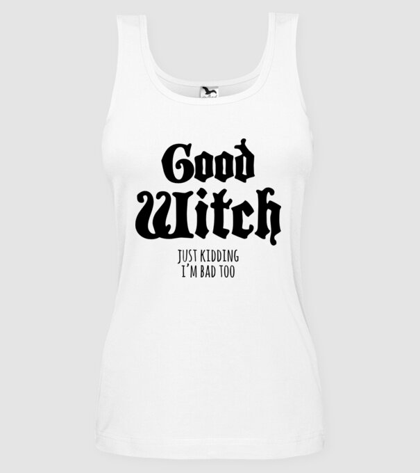 Good Witch tricou cuplu model alb pe tricou
