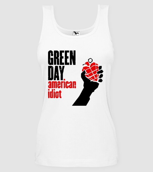 Greenday model alb pe tricou