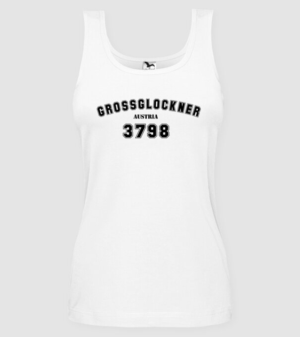 Grossglockner model alb pe tricou