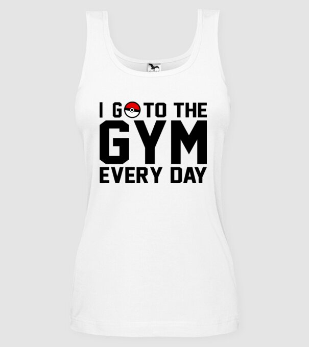 Gym every day model alb pe tricou