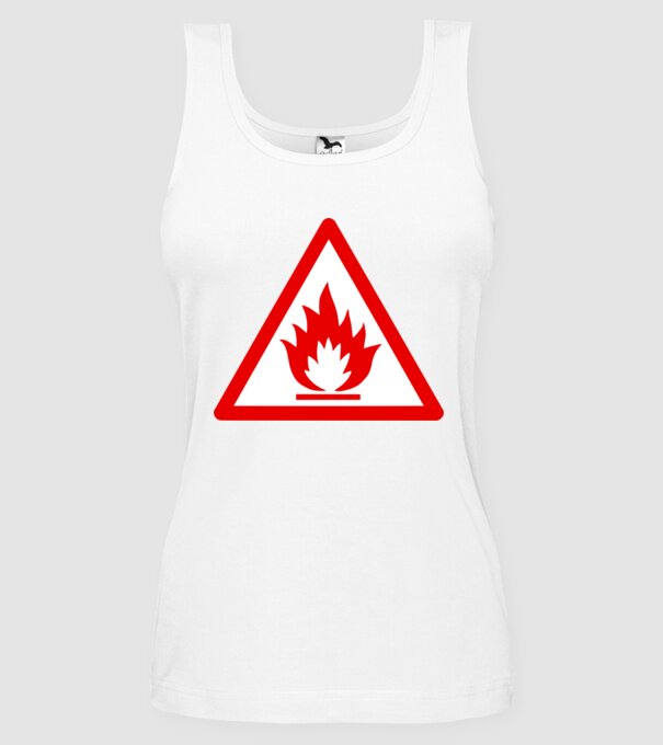 Inflamabil model alb pe tricou