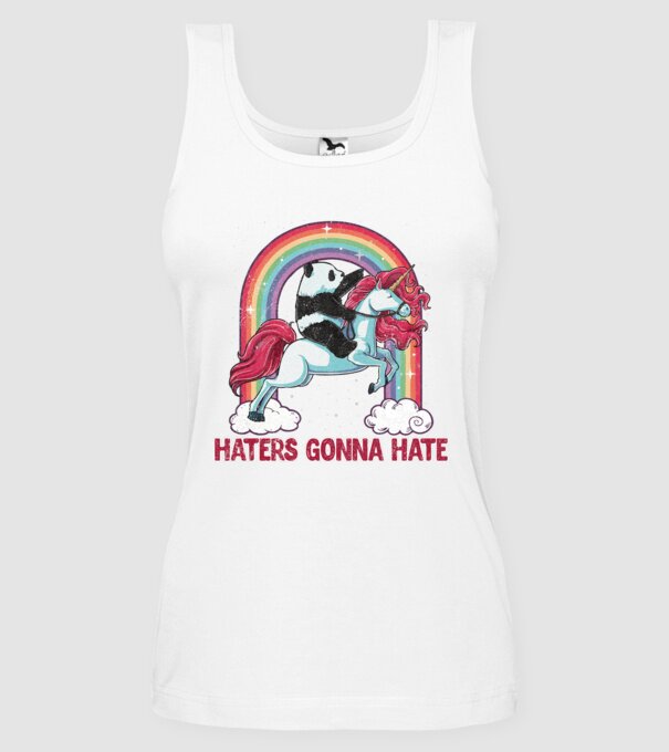HATERS GONNA HATE model alb pe tricou