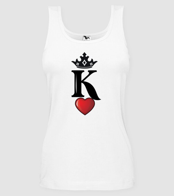 Cuplu HeartKing model alb pe tricou