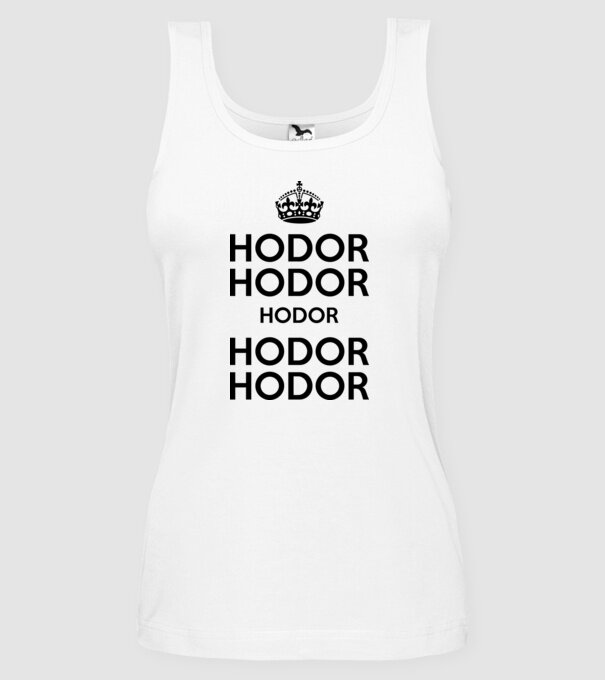 Hodor model alb pe tricou