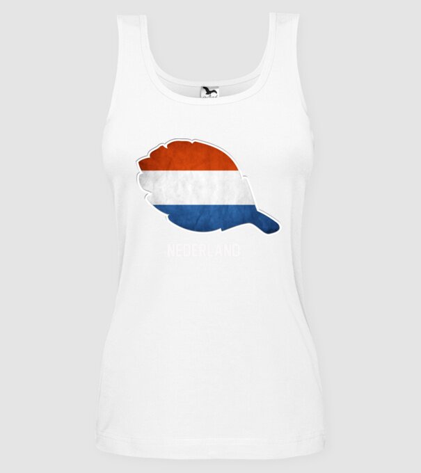 Steag olandez model alb pe tricou