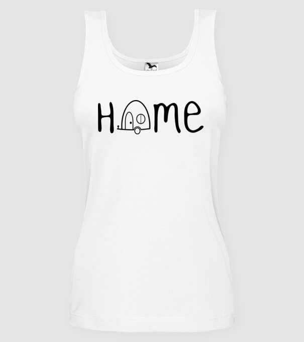 Home model alb pe tricou