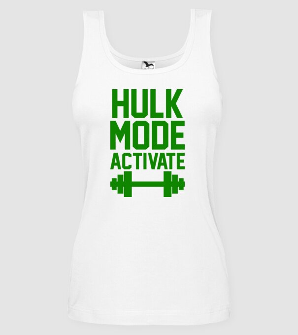 Hulk mode model alb pe tricou
