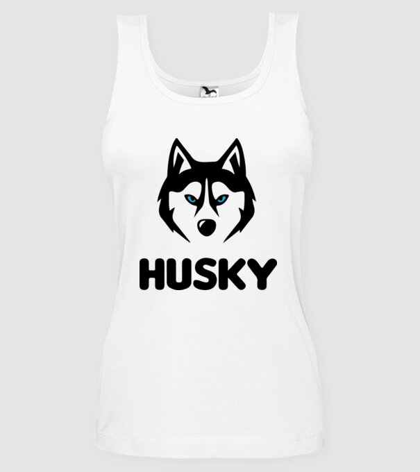 Husky băiat model alb pe tricou