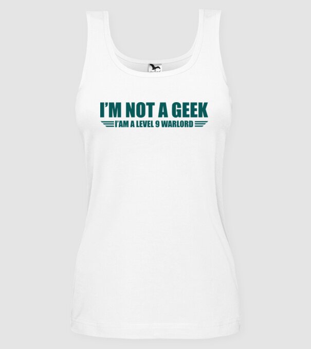 'I''m not a geek' model alb pe tricou