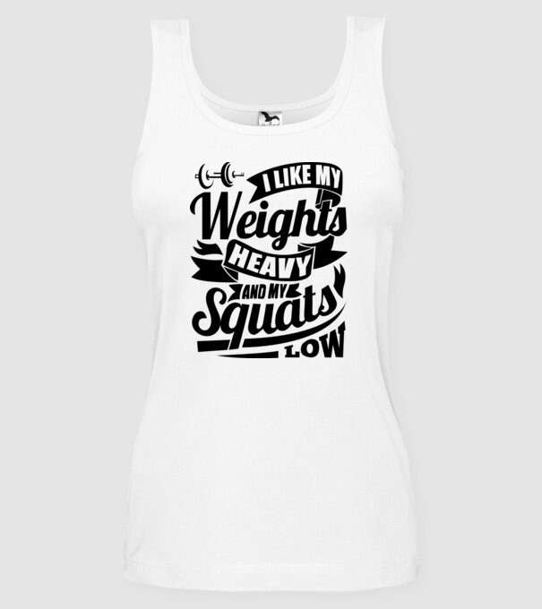 I like my weights model alb pe tricou