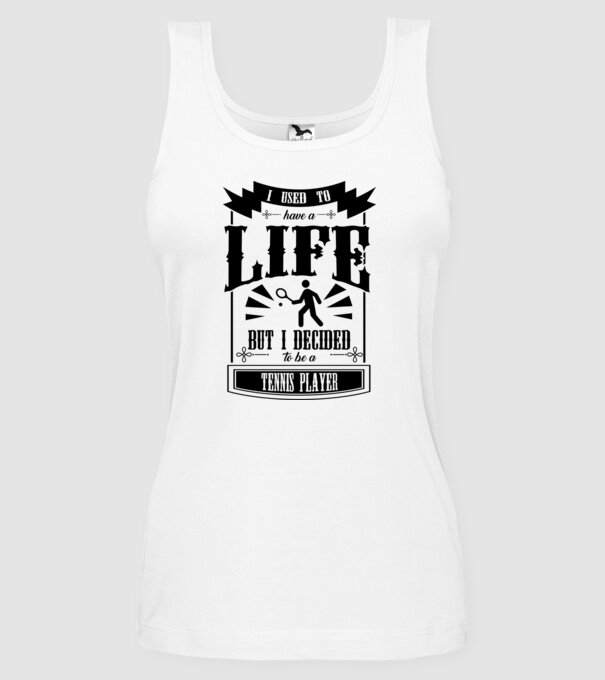I used to have a life JUCĂTOR TENIS model alb pe tricou