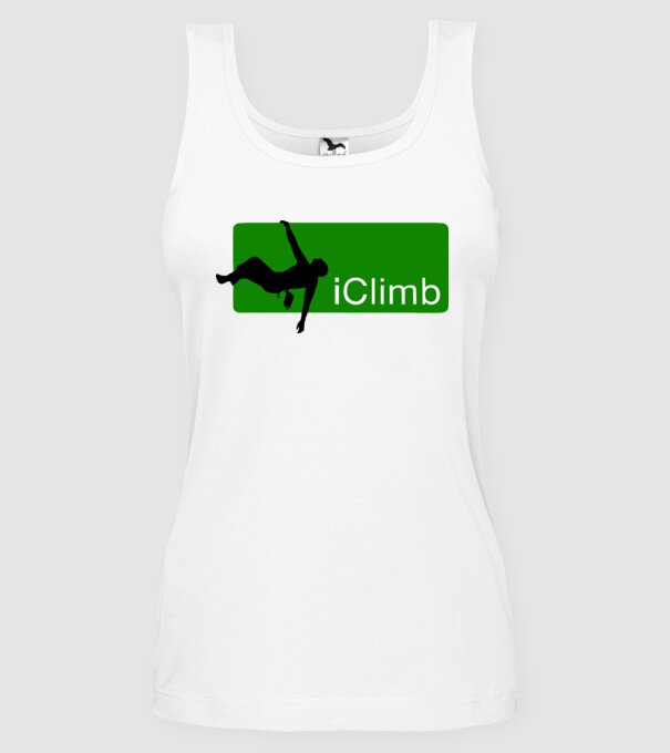 iClimb model alb pe tricou