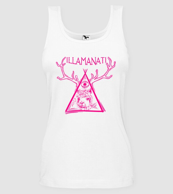 Illamanati model alb pe tricou