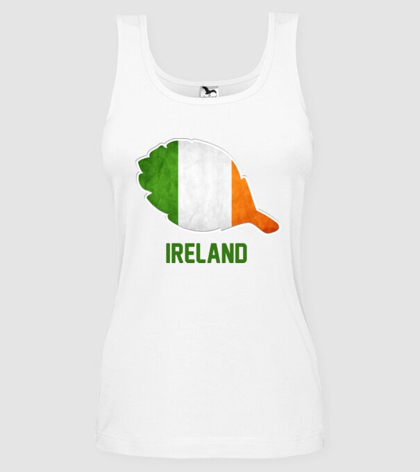 Steag irlandez model alb pe tricou