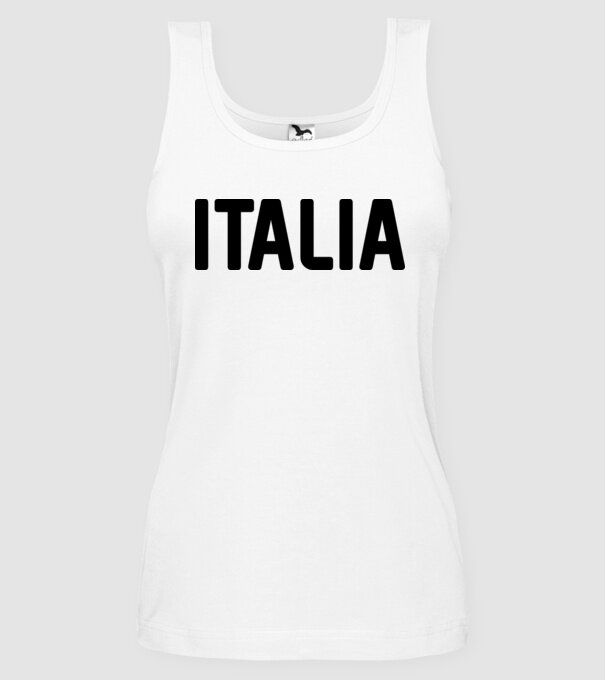 Italia model alb pe tricou