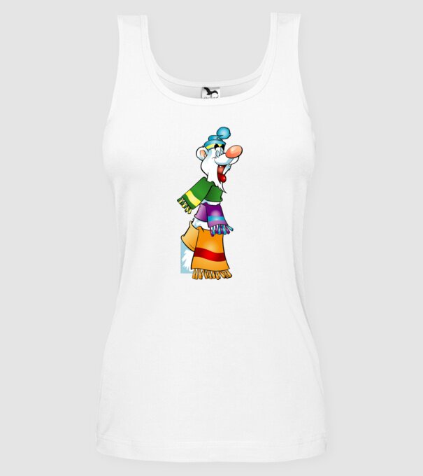 urs polar model alb pe tricou