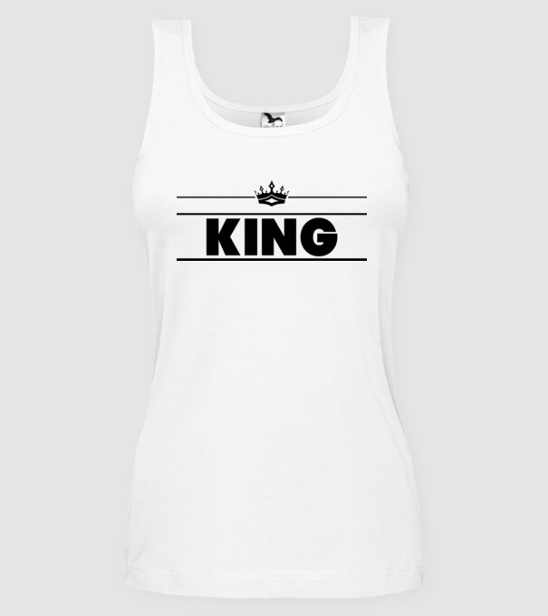 King model alb pe tricou