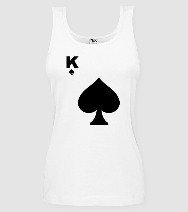 Rege model alb pe tricou