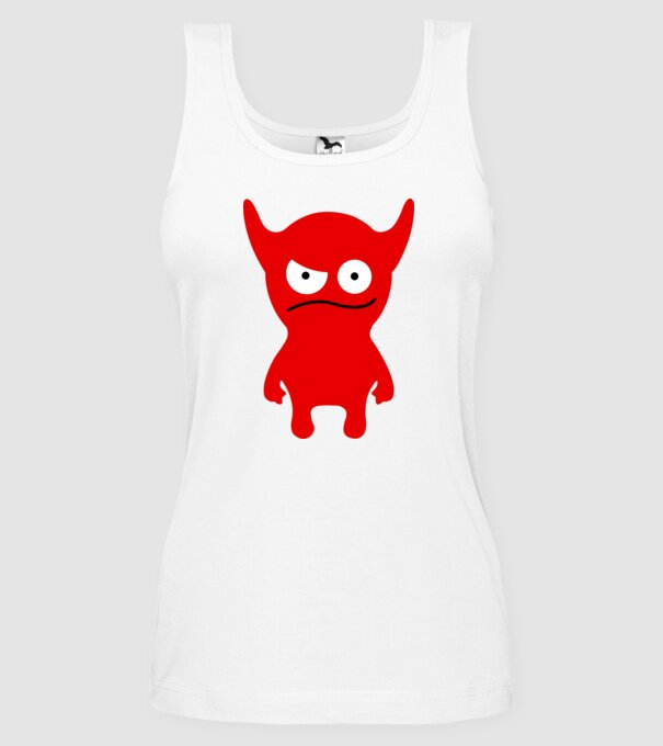 micul diavol model alb pe tricou