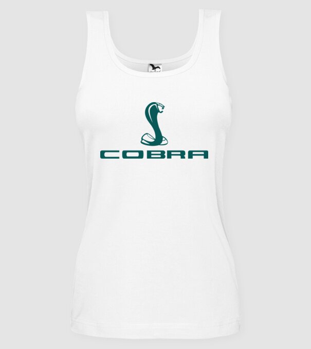 Cobra model alb pe tricou