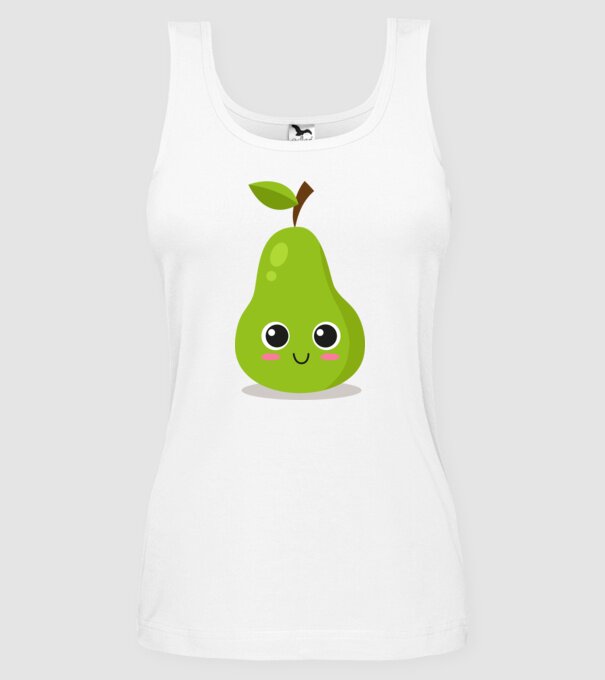 Pere model alb pe tricou