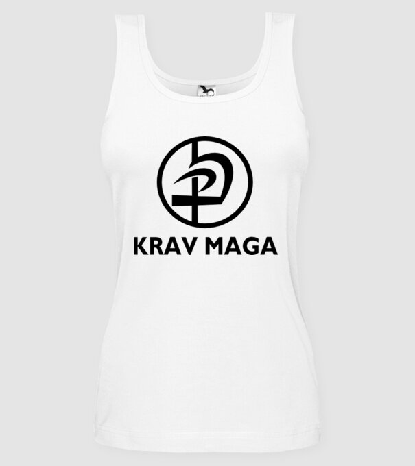 Kravmaga model alb pe tricou