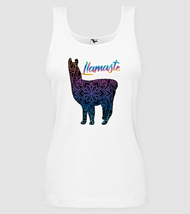 Lamaste color2 model alb pe tricou