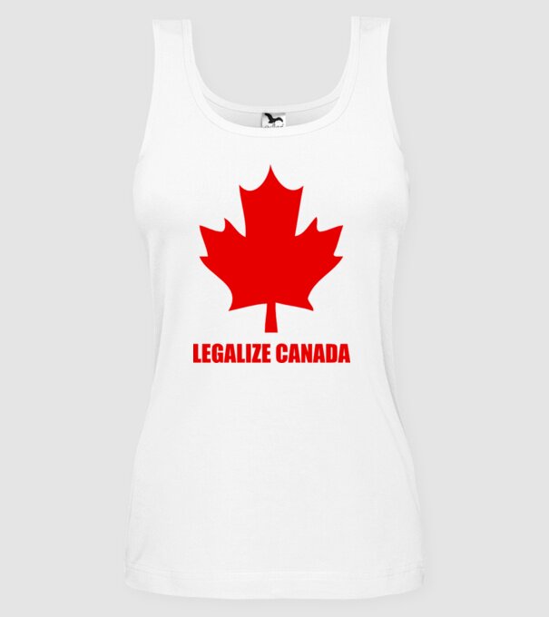 Legalize Canada model alb pe tricou