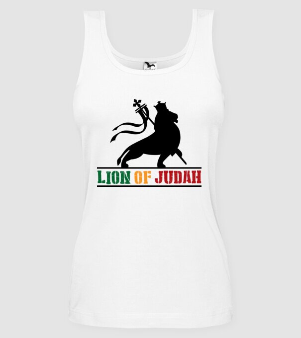 Lion Of Judah model alb pe tricou