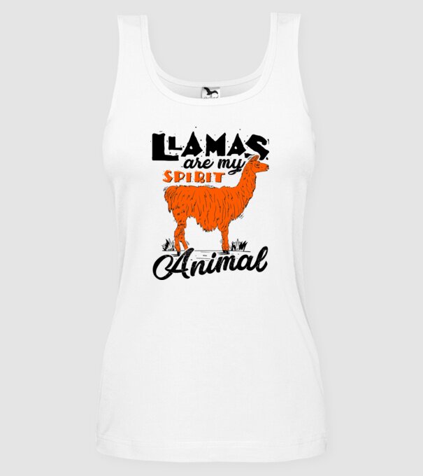 Llamas are my spirit animal model alb pe tricou