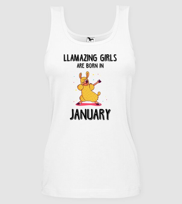 llamazing girls are born in january black model alb pe tricou
