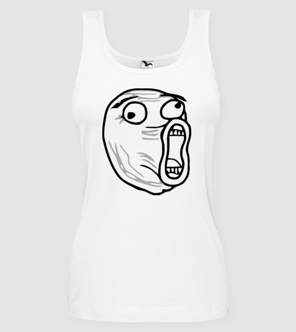 LOL Face model alb pe tricou