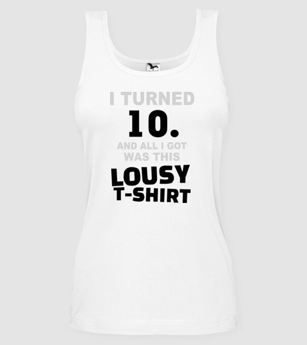Lousy T-shirt 10 model alb pe tricou