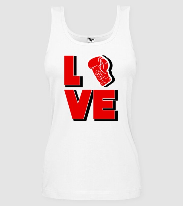 LOVE BOX model alb pe tricou