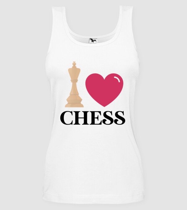 Love chess model alb pe tricou