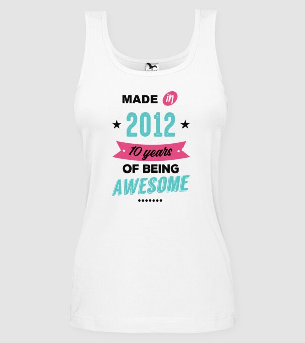MADE in 2012 model alb pe tricou