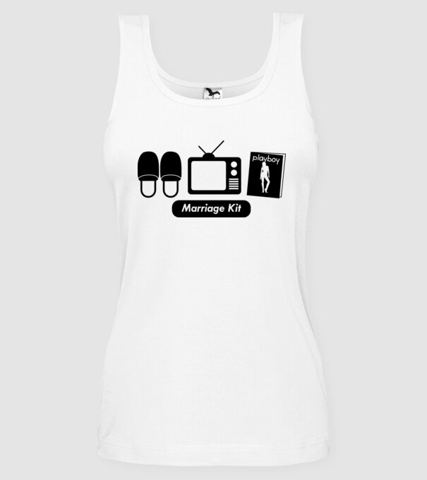 Marriage kit model alb pe tricou